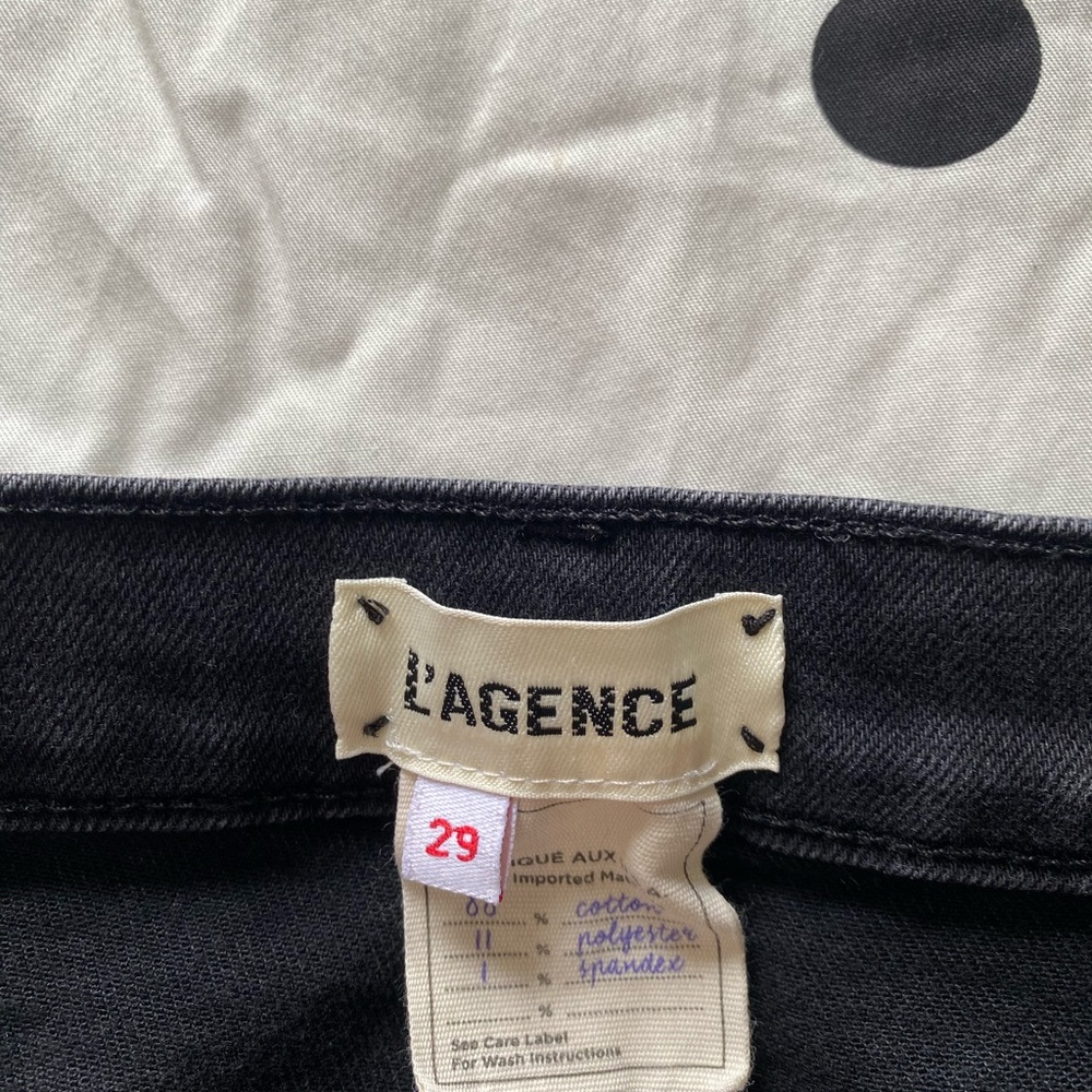 L’agence jeans (Sada high rise crop slim in washed black)